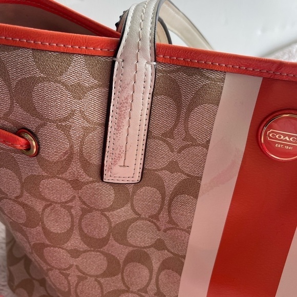 Coach signature stripe large carryall tote - Picture 4 of 16